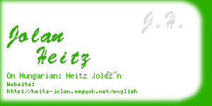 jolan heitz business card